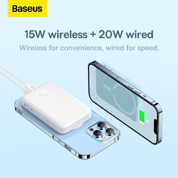 Power Bank 10000mAh Mini Magnetic Wireless Fast Charging Powerbank Magsafe with Auto-Wake Feature 2