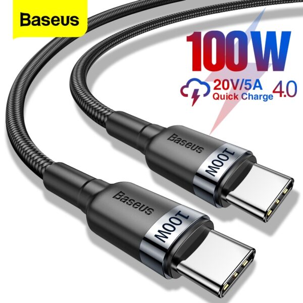 100W USB-C To USB-C Cable USB Type C PD Fast Charging Cable 5A USB C Cable for Fast Charger 1