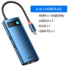 Blue 6in1 HDMI RJ45