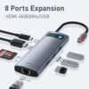 USB Type C Docking Station with HDMI 4K / SD/TF / RJ45 / USB3.0 Slots 2