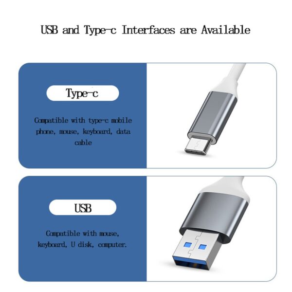 USB 3.0 Hub 4 Port High Speed Type c Splitter 5Gbps For PC and Laptops 2