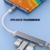 USB 3.0 Hub 4 Port High Speed Type c Splitter 5Gbps For PC and Laptops 6
