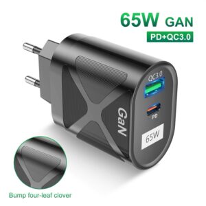 USB C 65W GaN Fast Charge Adapter Type-C PD Quick Power Adapter 1